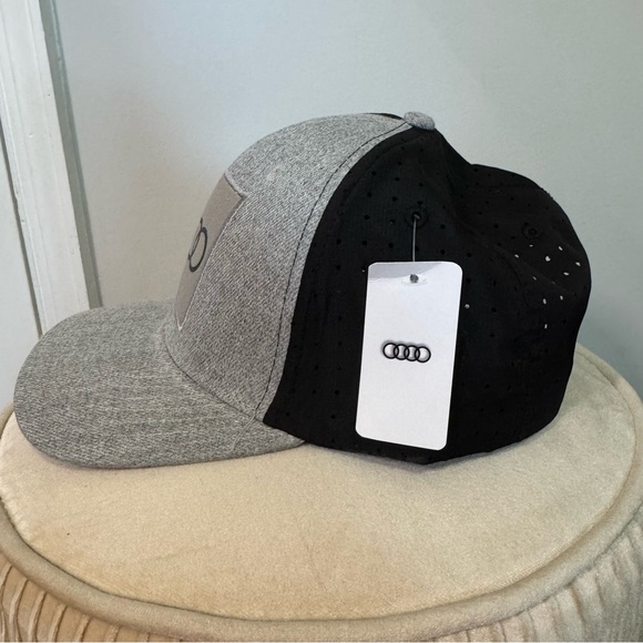 NWT Audi Gray & Black SnapBack Baseball Hat - Picture 3 of 7